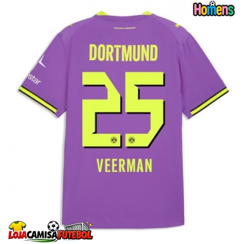 Camisa de Futebol Borussia Dortmund Joey Veerman #25 Equipamento Alternativo 2026-27 Manga Curta